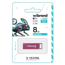 USB флеш накопичувач Wibrand 8GB Chameleon Pink USB 2.0 (WI2.0/CH8U6P) - мініатюра 2