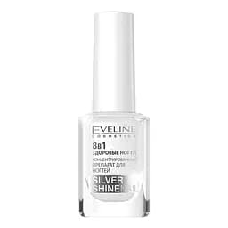 Максимальне відновлення Eveline Nail Therapy Professional 8 в 1 Здорові Нігті Silver Shine, 12 мл (LL12NT8W1SL) - мініатюра 2