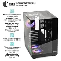 Корпус QUBE AQUARIUM ARGB Black (AQUARIUM_GBNU3) - мініатюра 9