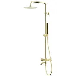 Душова система Corsan Lugo gold з термостатом та виливом CMN01TGLW, Золотий