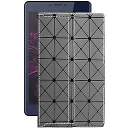 Чехол StatusCASE из экокожи для планшета Nomi Corsa 4 C070014 (Camera left) Серый ромб