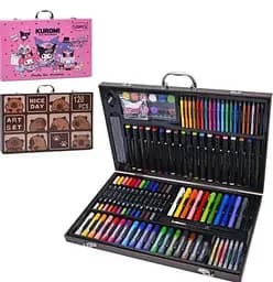 Професійний великий набір для творчості в дерев’яному кейсі 120 предметів