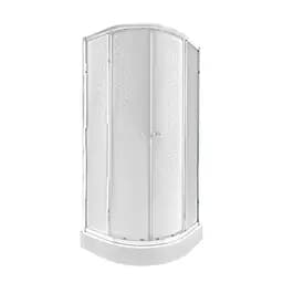 Набор: Qtap душевая кабина Presto CRM1099AP5 Pear 1970x900x900 мм + поддон Robin 309912C 90x90x12 см с сифоном, Хром, Универсальная, матовый