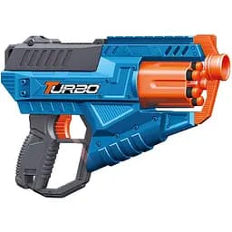 Іграшковий пістолет Turbo Attack Force з барабаном та м'якими набоями 10 шт. (ВТ319)