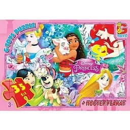 Дитячий пазл класичний G-Toys Принцеси Дісней постер 35 елементів (PD78)