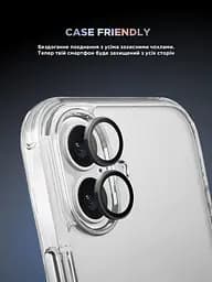 Захисне скло для камери Apple iPhone 17, Supreme BI, чорний колір, з рамкою, глянцеве скло для захисту лінз, протиударне, прозоре, з клейовим шаром по контуру, не впливає на якість фото, ArmorStandart (ARM86442) - мініатюра 6