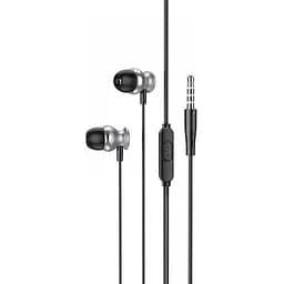Навушники Hoco Fountain metal універсальні earphones with microphone M106 чорні