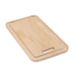 Доска кухонная разделочная деревянная из бука 35х20 см с жёлобом, Woodly Бежевый 86488