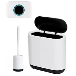 Набор аксессуаров для ванной комнаты МВМ My Home MVM-28 белый с черным (MVM-MH-28 WHITE/BLACK)