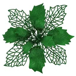 Ялинкова іграшка MIS LT Квітка Різдвяник великий 23х23х5 см зелений