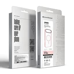 Чехол для Apple iPhone 17 Air, Uniq MagCase, розовый, противоударный, панель-накладка с MagSafe, ударопрочный TPU+PC, с магнитом MagSafe, поддержка полноценной беспроводной зарядки, ArmorStandart (ARM86278) - мініатюра 6