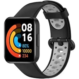 Ремінець DK CDK Silicone Sport Band Nike для Xiaomi Poco Watch (013577) (black / grey) - мініатюра 2