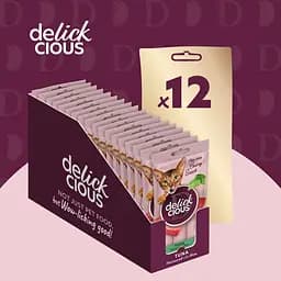 Ласощі для котів Delickcious крем тунець з алое 4 шт. х 15 г - мініатюра 5