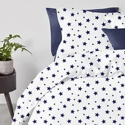 Комплект постільної білизни Cosas Big stars CS3 Полуторний синій (StarBigBlue_El-DBlue_160) - мініатюра 2