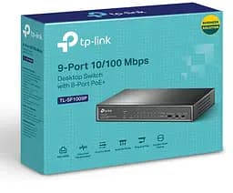 Комутатор TL-SF1009P 9x1FE (8xPoE), 65Вт, Некерований TP-Link teh0018154 - мініатюра 5