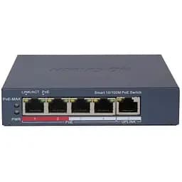 Коммутатор Hikvision 4 порта управляемый PoE (DS-3E1105P-EI/V2)