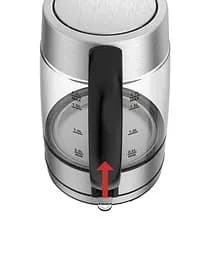 Чайник TEFAL Glass KI772D38, 1.7л, 2200W, сріблясто-чорний - мініатюра 4