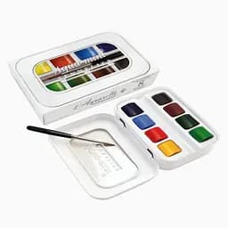 Набір акварельних фарб Sennelier Aqua-mini, 8 кольорів, кювета +1 пензлик - мініатюра 3