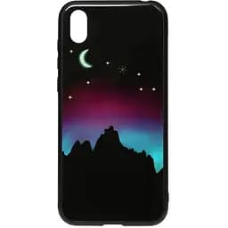 Чохол-накладка Toto Night Light Print Glass Case HuAwei Y5 2019 Young Moon