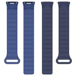 Ремінець Dual-color Magnetic для Xiaomi Mi Band 9/8/10 Navy Blue / Blue - мініатюра 4