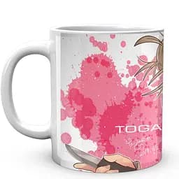 Кружка GeekLand Моя геройская академия My Hero Academia Тога с ножом Розовые пятна MHA 02.538 330 мл белая