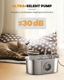 Поїлка для кішок з нержавіючої сталі, SOOFPET, 108 унцій/3,2 л, напувалка для домашніх тварин, диспенсер для води для собак, автом - мініатюра 4
