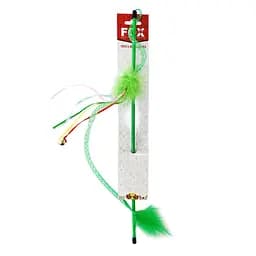 Іграшка для котів Fox Вудка-дражнилка Хвіст дракона з пухом та стрічками