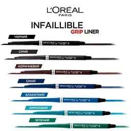 Автоматичний олівець для повік L'Oreal Paris Infaillible Grip Gel Automatic Eye Liner відтінок 06 (Electric Blue) 1 г - мініатюра 2
