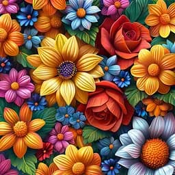 Алмазна мозаїка "Квіткова колекція" Brushme BH029 неповна викладка 25х25 см - мініатюра 2