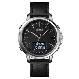 Чоловічий спортивний наручний годинник Skmei 1652 (Сріблясті з чорним)