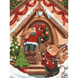 Картина за номерами "Святкові зайчики" RBS1016, 30х40 см