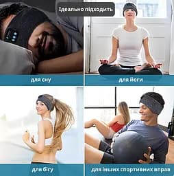 Пов'язка на голову із навушниками Inspire Headband Black (Hebabl) - мініатюра 7