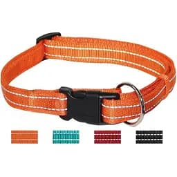 Нашийник для собак Croci Soft Reflective світловідбиваючий з нейлону 40-65 см чорний