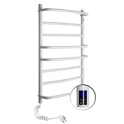 Рушникосушка електрична біла NAVIN Омега 530х800 (ліва) сенсор з таймером