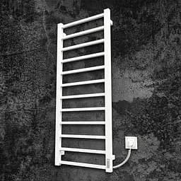 Електрична рушникосушарка Kosser Лофт 1200x500 ER тайм. білий ДЛФ04ERW, Білий матовий, Праве