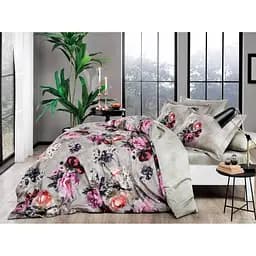 Комплект постільної білизни TAC Selva Beige Євро Різнобарвний 000230006