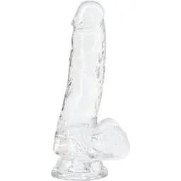 Фаллоимитатор Addiction - CLear Dildo with Balls 7"