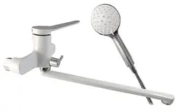 F2245 Змішувач для ванни довгий гусак білий/хром Ø35 Frap 1/10 Білий