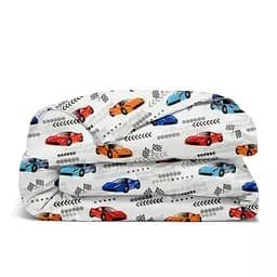Дитяча постільна білизна в ліжечко RACING CARS CS1, сірий (CarsRacingColor_CellGreyWhite_140) - мініатюра 4