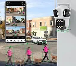 Вулична WiFi камера Besder 76  9Мп  3 об'єктиви Zoom 6-кратний  IcSee - мініатюра 9