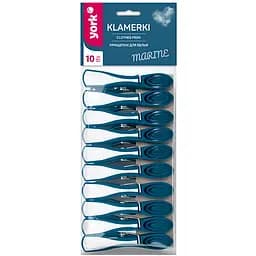 Прищiпки для білизни York Prestige 100 мм 10 шт. в асортименті (9603)