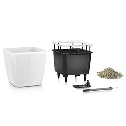 Вазон Lechuza Quadro Premium LS, 17 л, білий (16160) - мініатюра 2