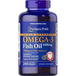 Омега 3 Puritans Pride Omega 3 Triple Strength 1360 mg 240 softgels