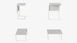 Стіл журнальний приставний Террі Комбо Ferrum-decor 345x662x440 Білий метал ДСП Білий 16 мм (FRD-105143) - мініатюра 8