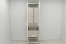 Шкаф Гардероб Уни секция 5 серии Конект Ferrum-decor 220x60x50см Белый металл ДСП Дуб Сонома 32 мм (FRD-104521)