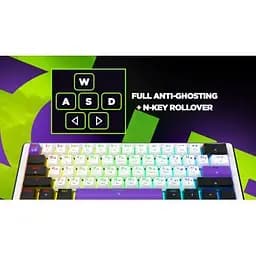 Клавіатура Hator Hellyberry (HK60) Mechanical Linear RGB USB UA White/Violet (HK60) - мініатюра 10