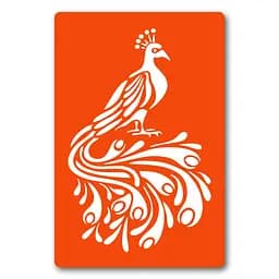Трафарет для био-тату Павлин Fresh Tattoo dx037-24*34см, размер 24х34 см
