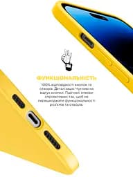 Силиконовый чехол для Apple iPhone 14 Pro Max, ICON2 Case, желтый, противоударный, панель, защита всего корпуса, матовая поверхность Soft Touch, выступает над дисплеем, совместим с защитными стеклами и пленками, с микрофиброй, ArmorStandart (ARM63613) - мініатюра 4