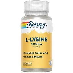 Амінокислота Solaray L-Lysine 1000 мг 90 таблеток