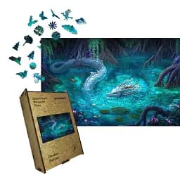 Дерев'яний фігурний пазл Осяйна Лагуна, А1, Картонна коробка 500+ елементів